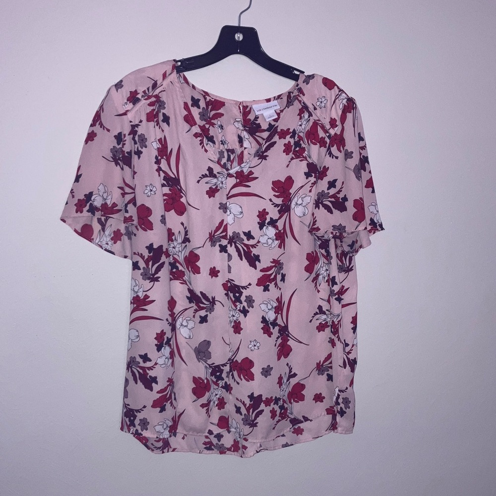 Liz Claiborne Pink Floral Blouse